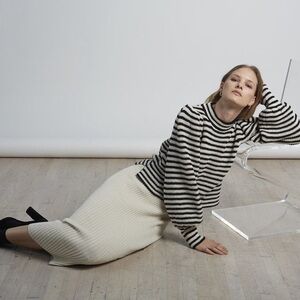 Eleven Six Mia Sweater in Ivory/Navy Stripe